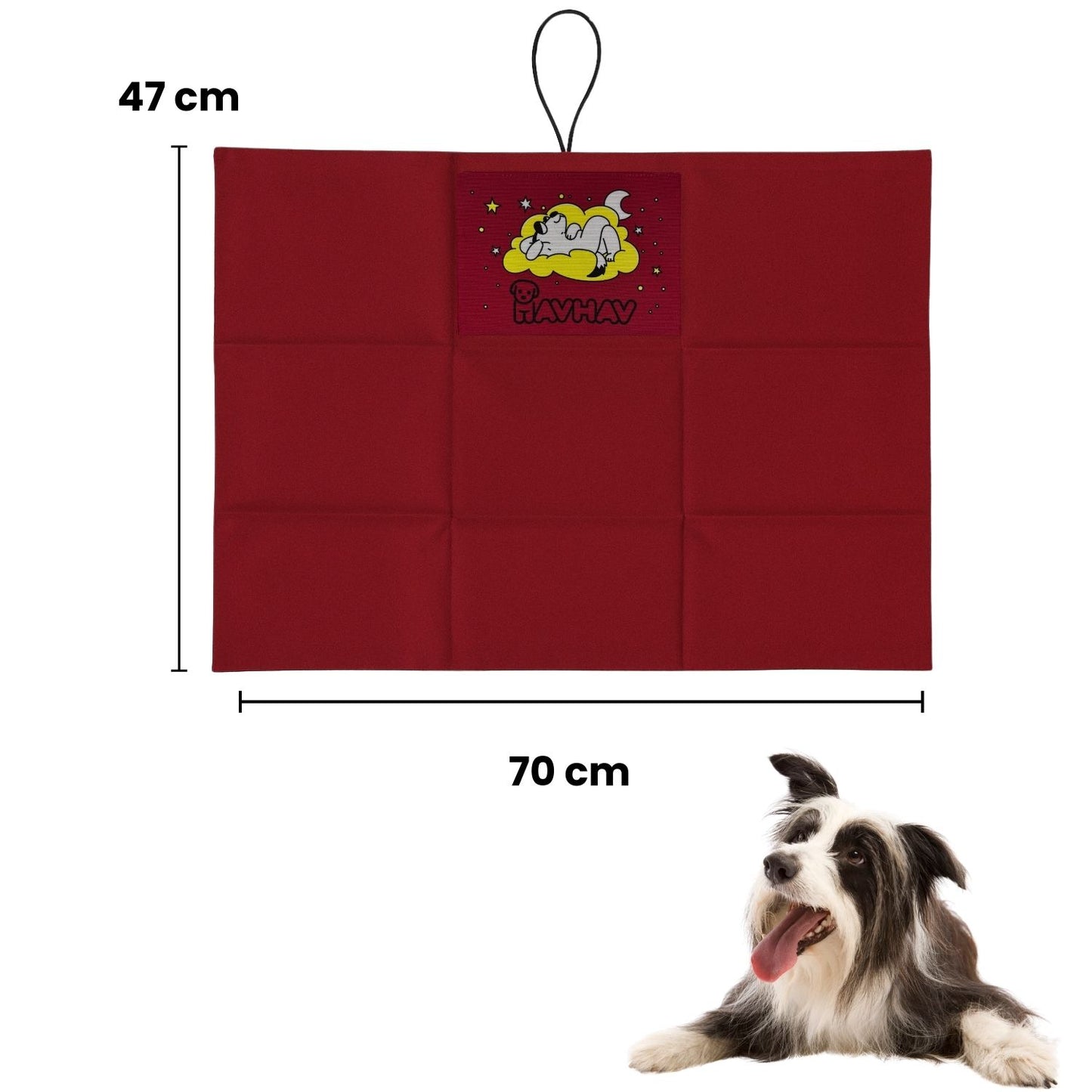 Katlanabilir Köpek Minderi – Büyük, Orta ve Küçük Irklar İçin | Bordo, Mavi, Yeşil Renk