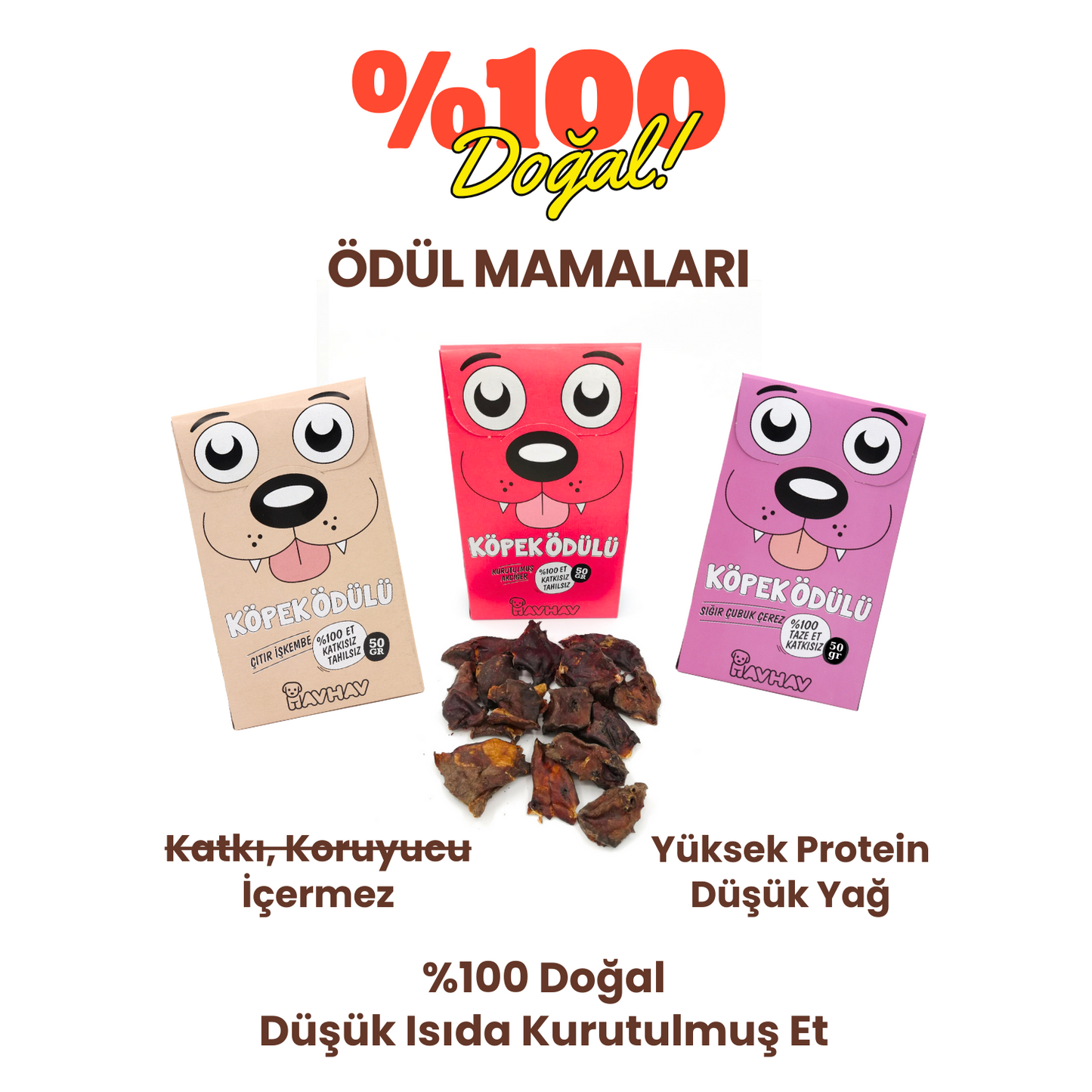3 Adet Doğal İçerikli Köpek Ödül Maması Seti