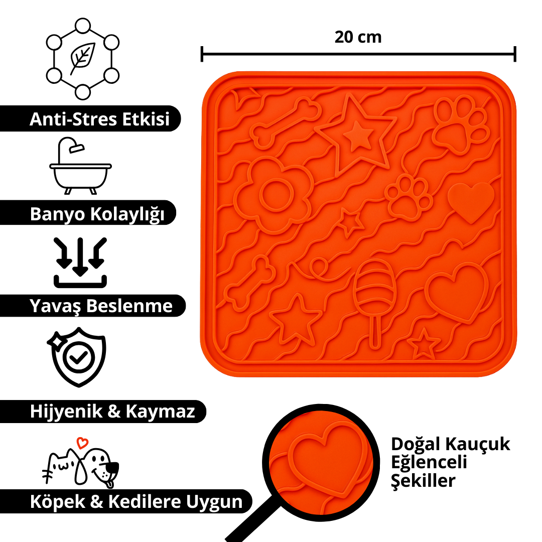 O'yalama Matı Köpek Ve Kedi İçin Yalama Matı Vakumlu Lickmat