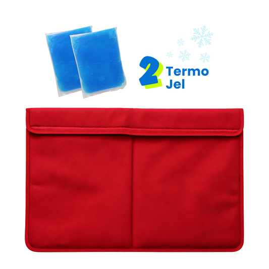 Kırmızı Renkli Serinletici Minder 70x50 Cm | 2 Termo Jel Dahil Soğutucu Yatak