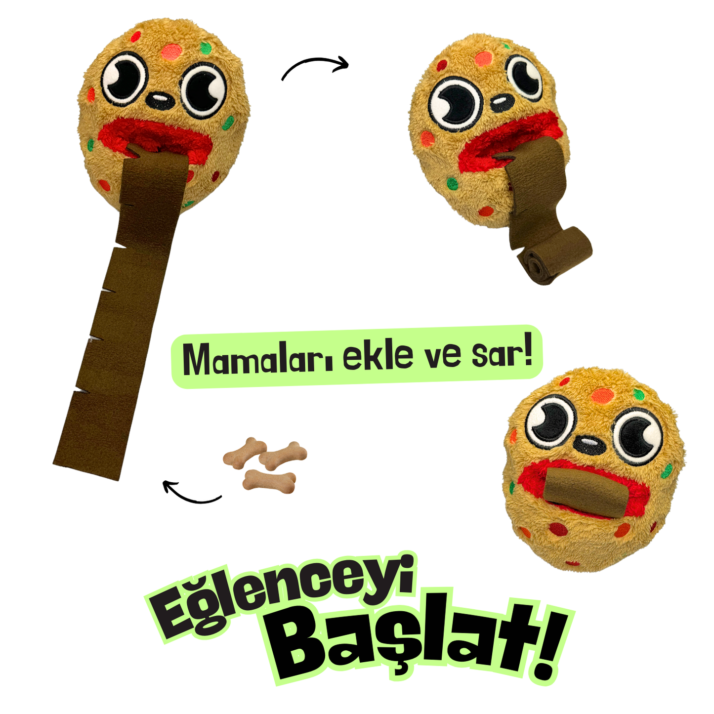 HavHavCafe 2'li Köpek Oyuncak Seti Pumpkin Havs Latte ve Peluş Kurabiye