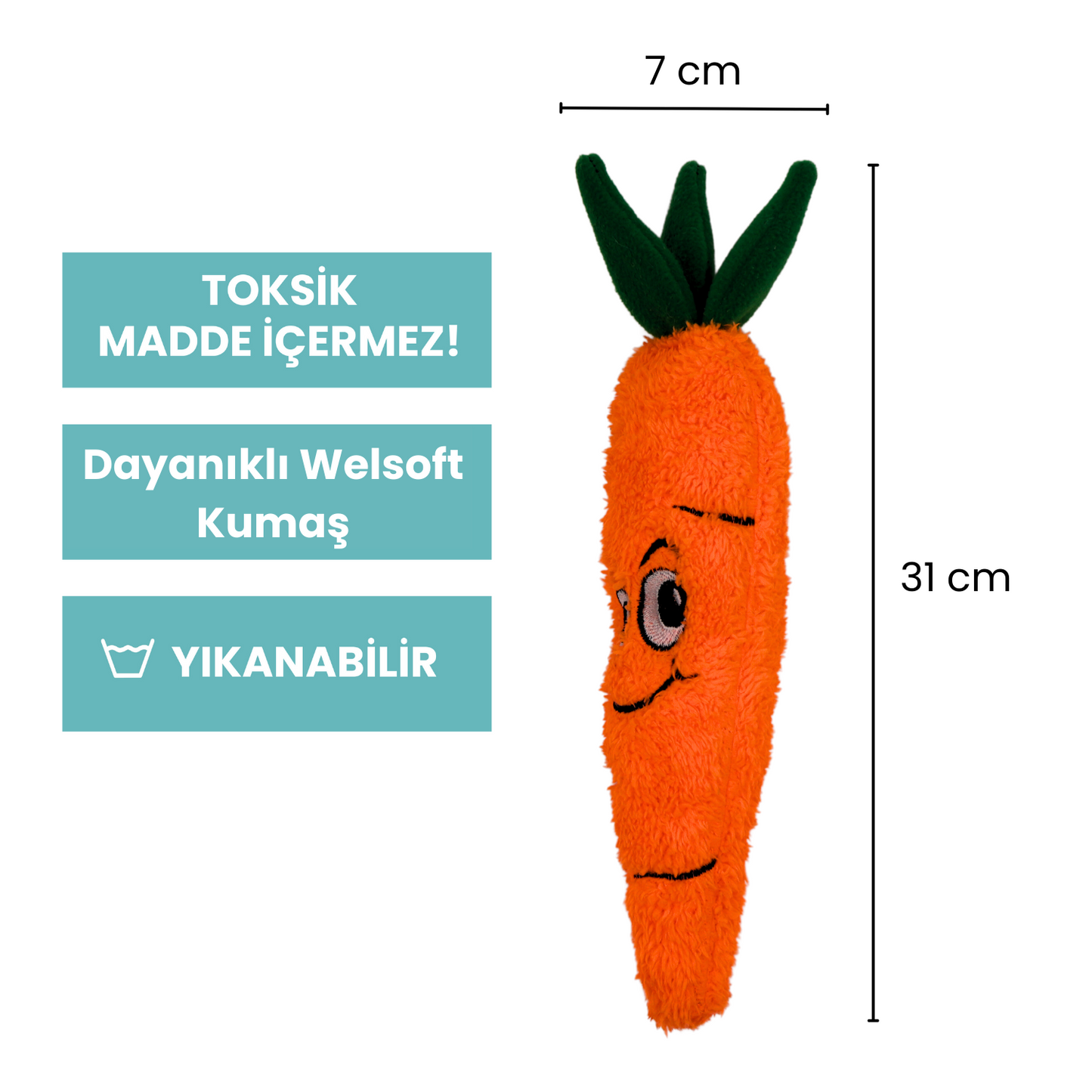 Çılgın Havuç Sesli Peluş Köpek Oyuncağı