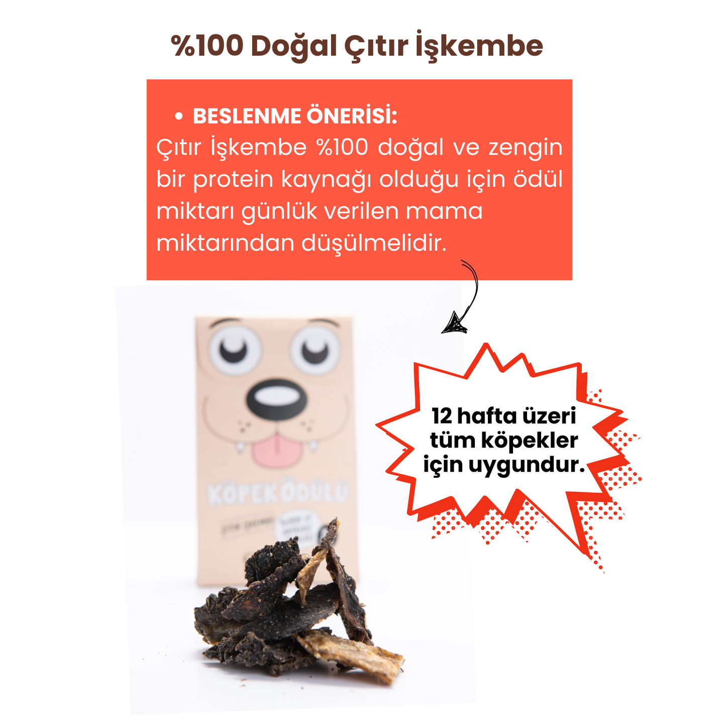 2 Adet Çıtır İşkembe Doğal İçerikli Köpek Ödül Maması