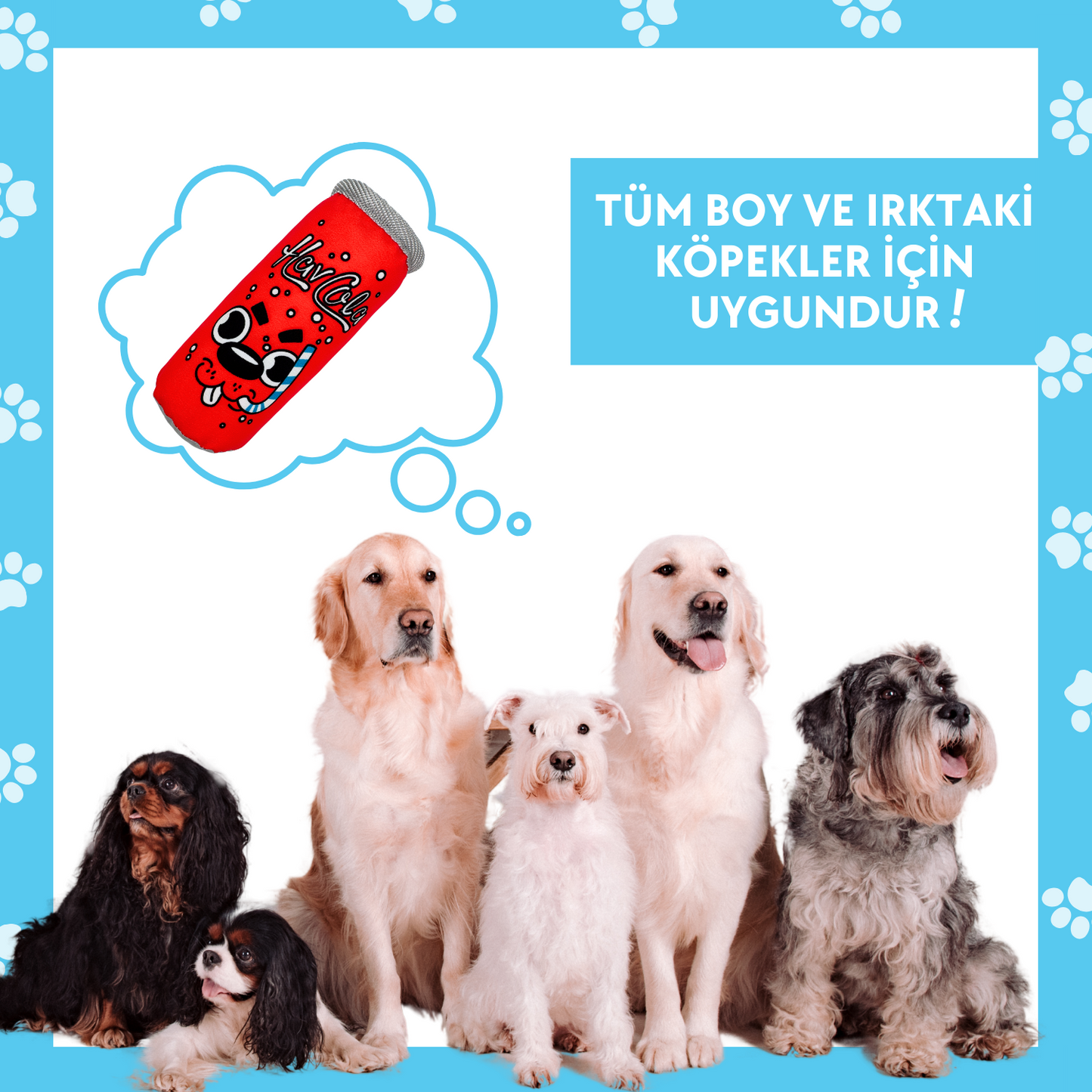 HavCola Kutu İçecek Sesli Peluş Köpek Oyuncağı