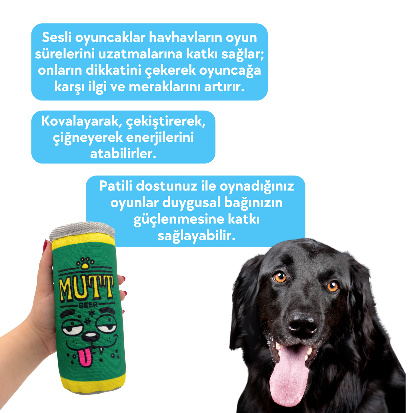 Havkollü Kutu İçecek Sesli Peluş Köpek Oyuncağı