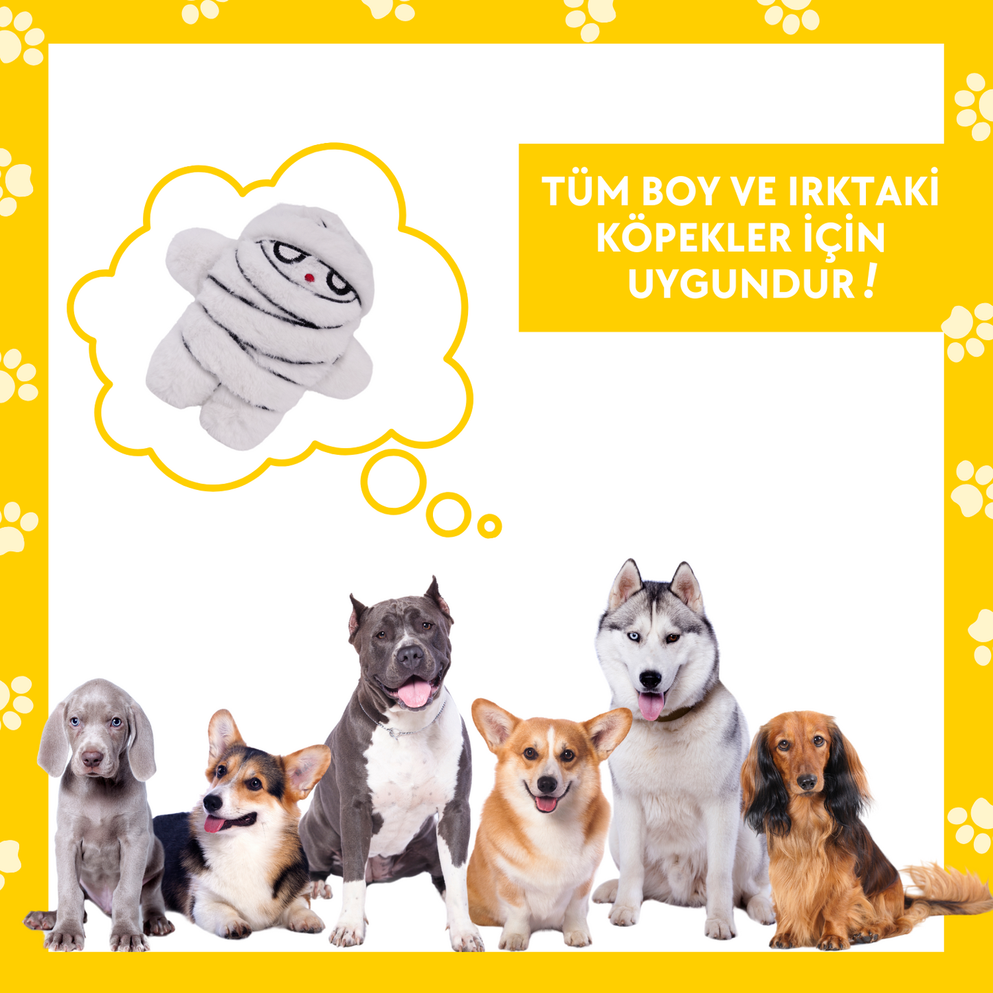 Mumya Sesli Peluş Köpek Oyuncağı