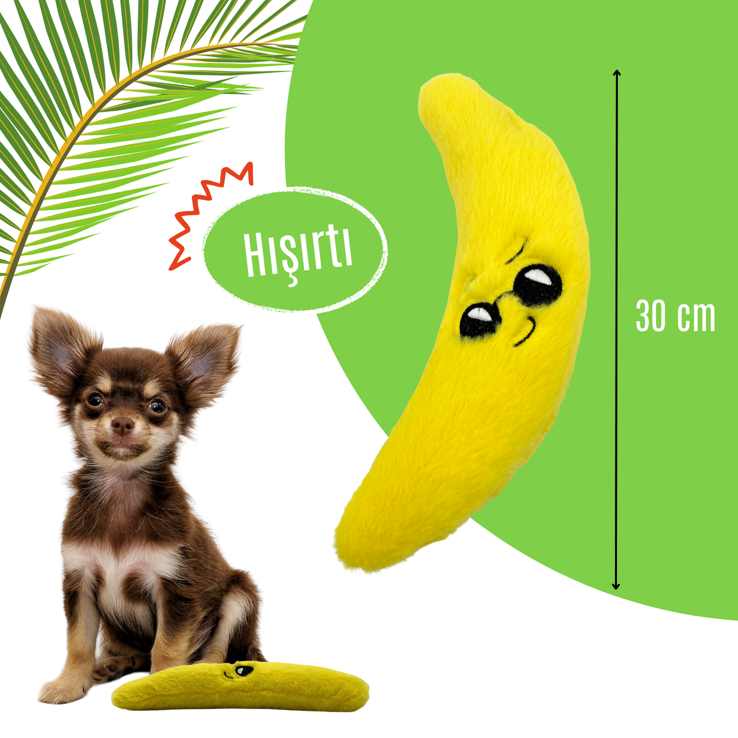 Peluş Muz Sesli Köpek Oyuncağı