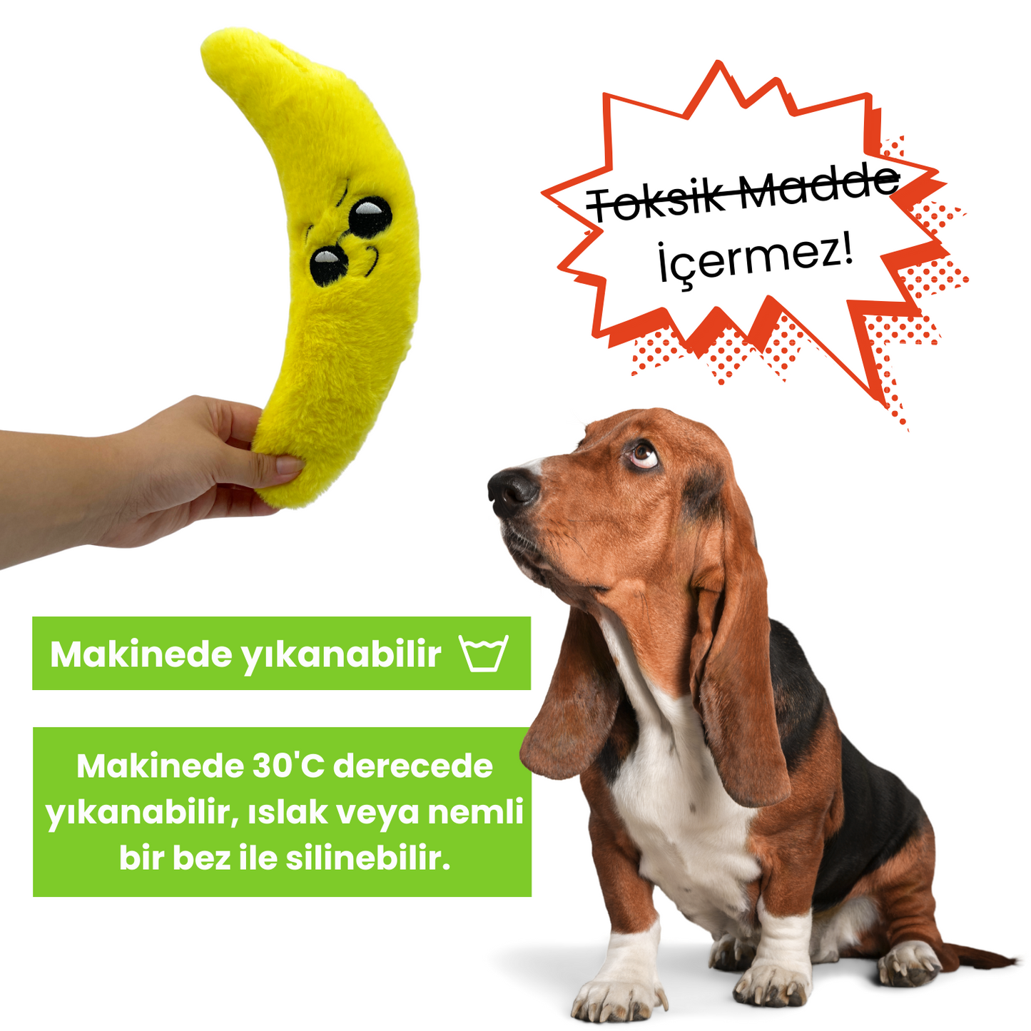 Peluş Muz Sesli Köpek Oyuncağı