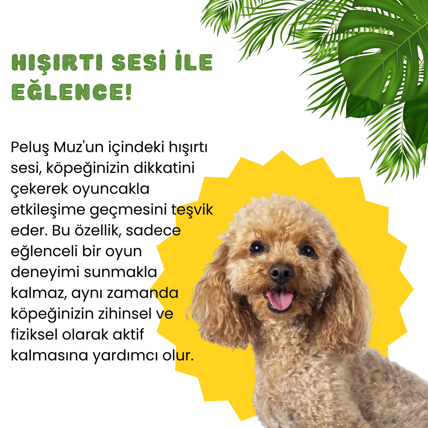 Peluş Muz Sesli Köpek Oyuncağı