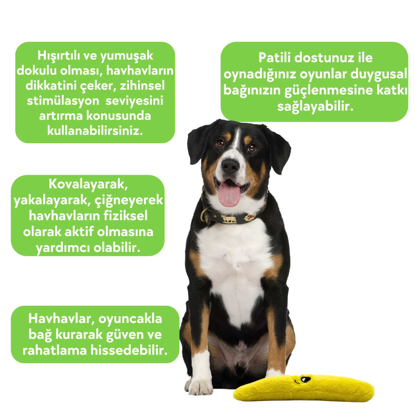 Peluş Muz Sesli Köpek Oyuncağı