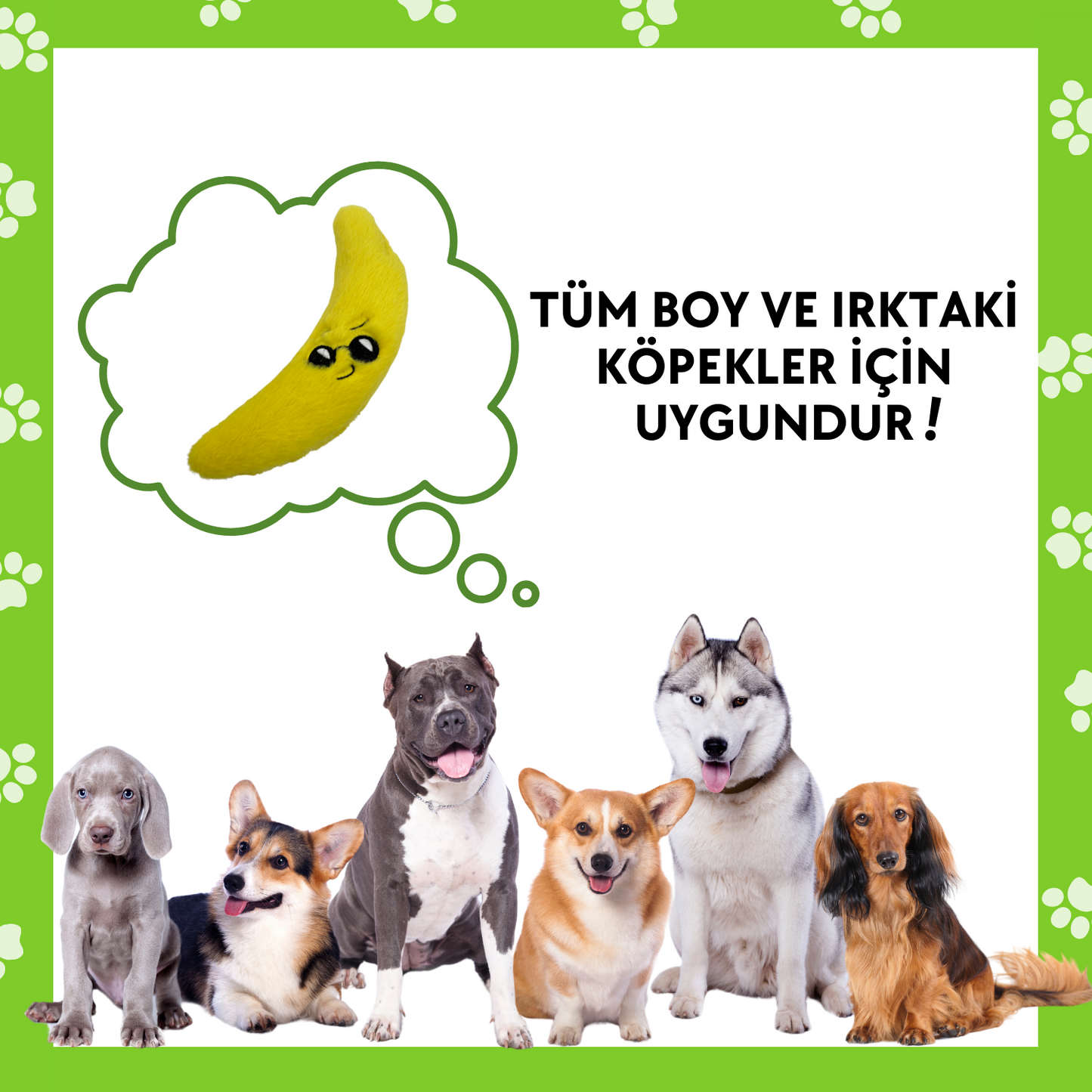 Peluş Muz Sesli Köpek Oyuncağı