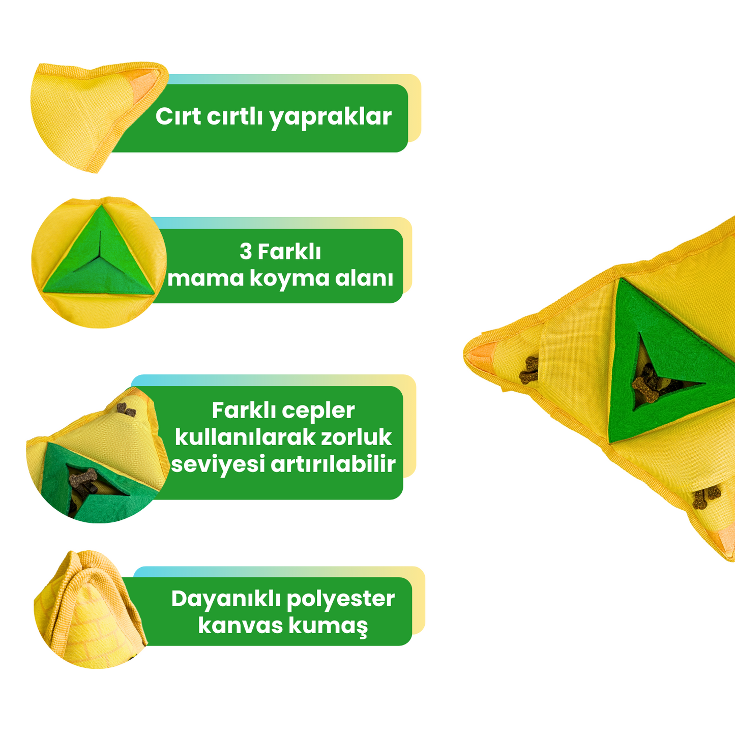 Piramit Mama Saklamalı Köpek Zeka Oyuncağı