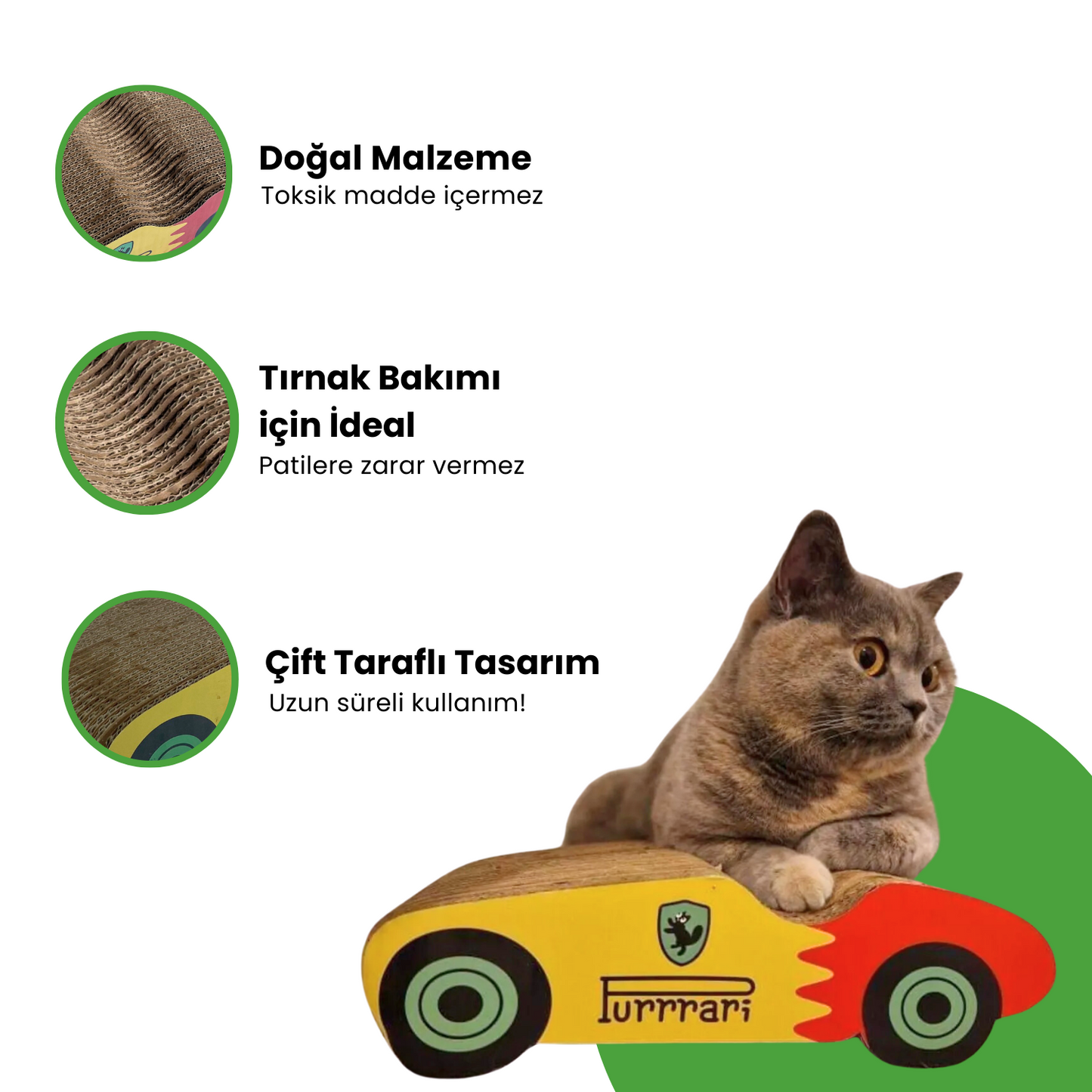 Purrari Kedi Tırmalama Kartonu 30 Cm