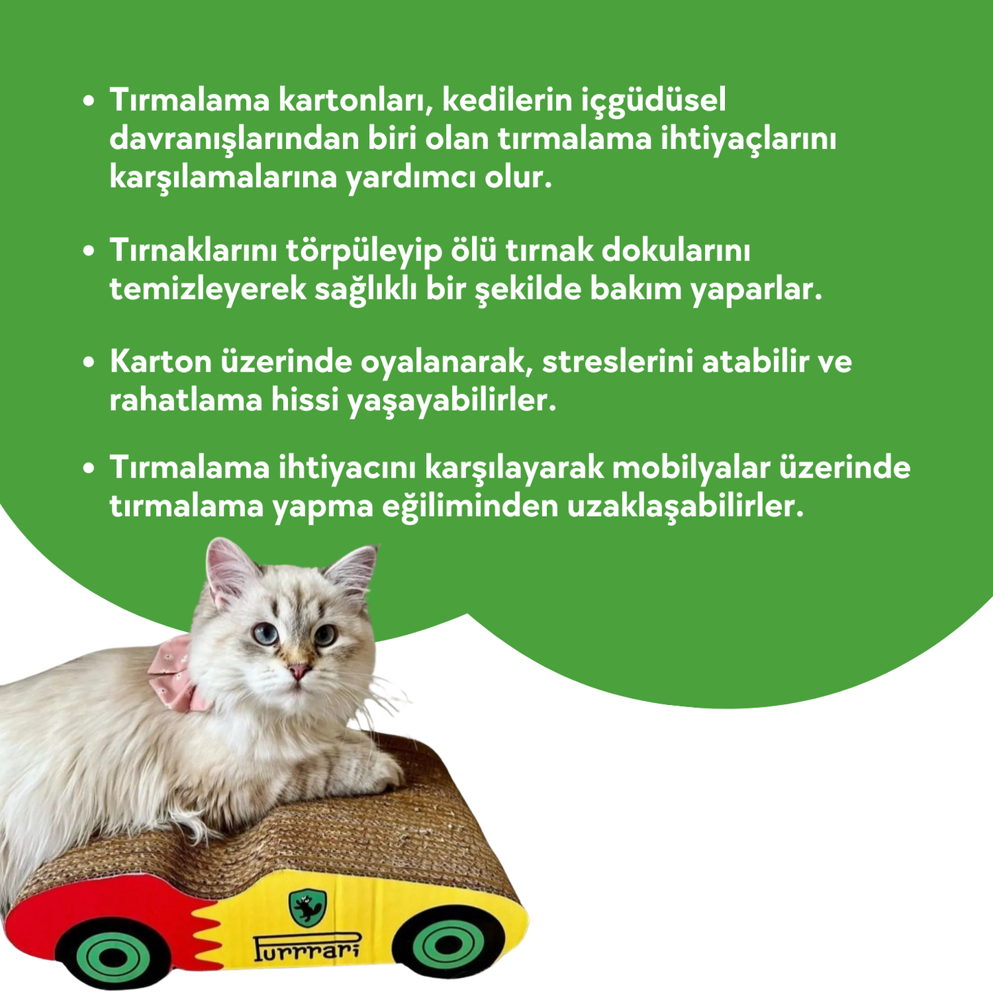 Purrari Kedi Tırmalama Kartonu 30 Cm