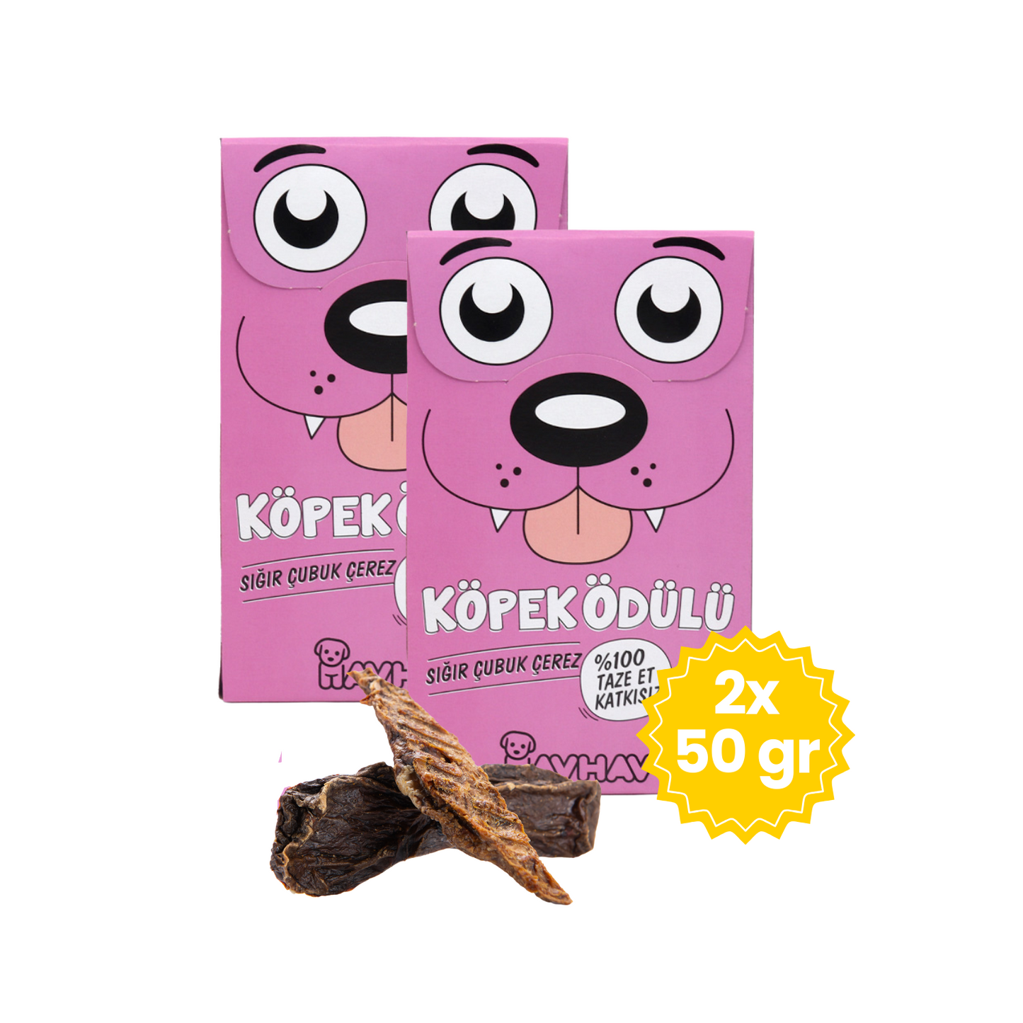 2 Adet Sığır Çubuk Çerez Doğal İçerikli Köpek Ödül Maması