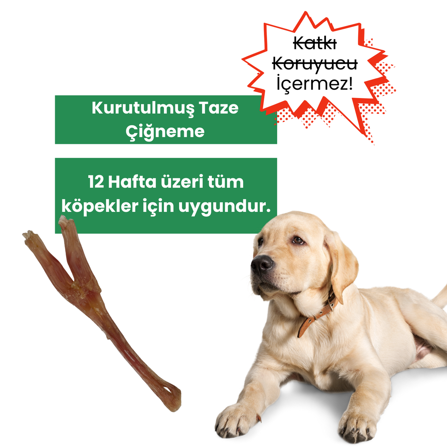 3 Adet Sığır Tendon Çiğneme Çubuğu Köpek Ödülü