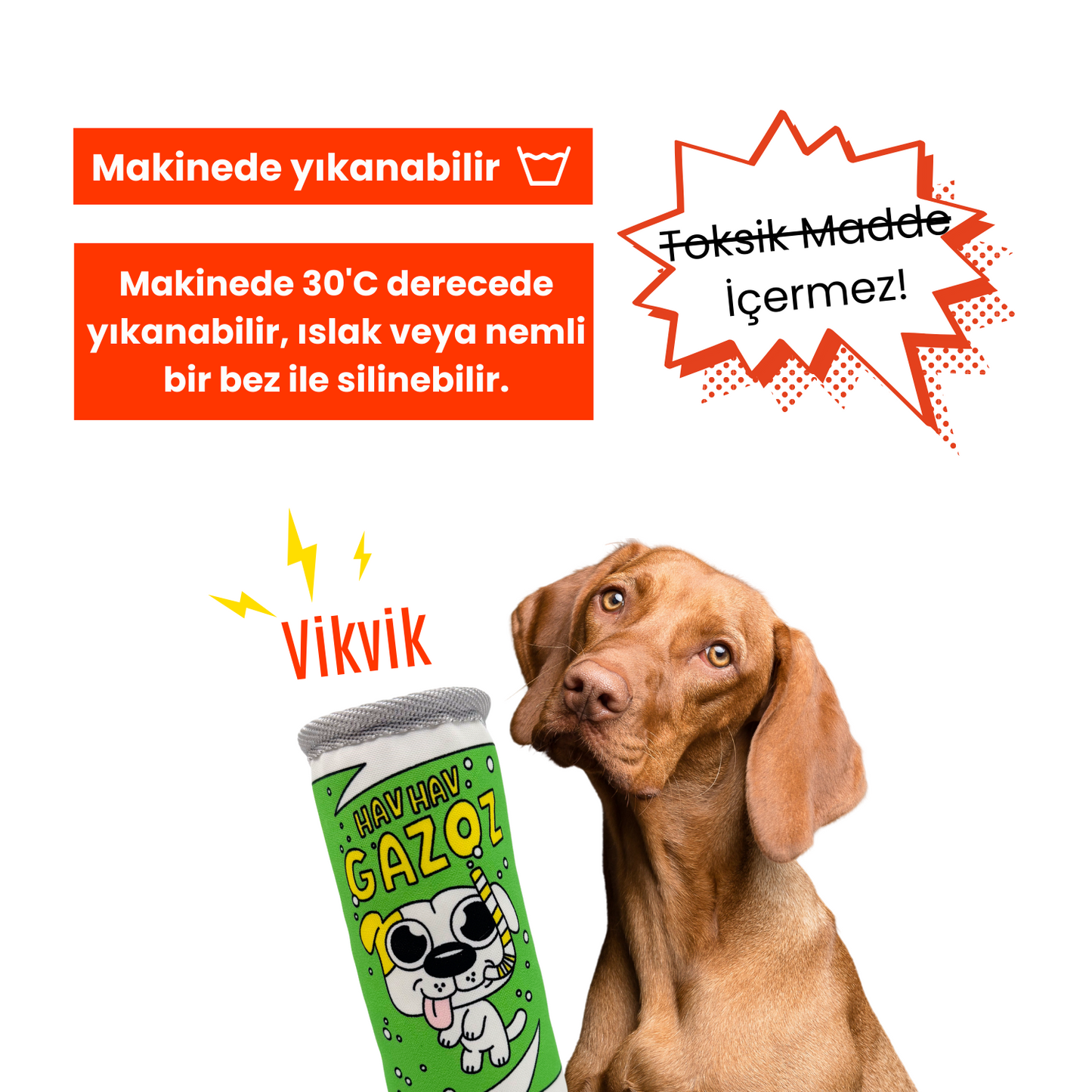 Havhav Yeşil Gazoz Kutu İçecek Sesli Peluş Köpek Oyuncağı