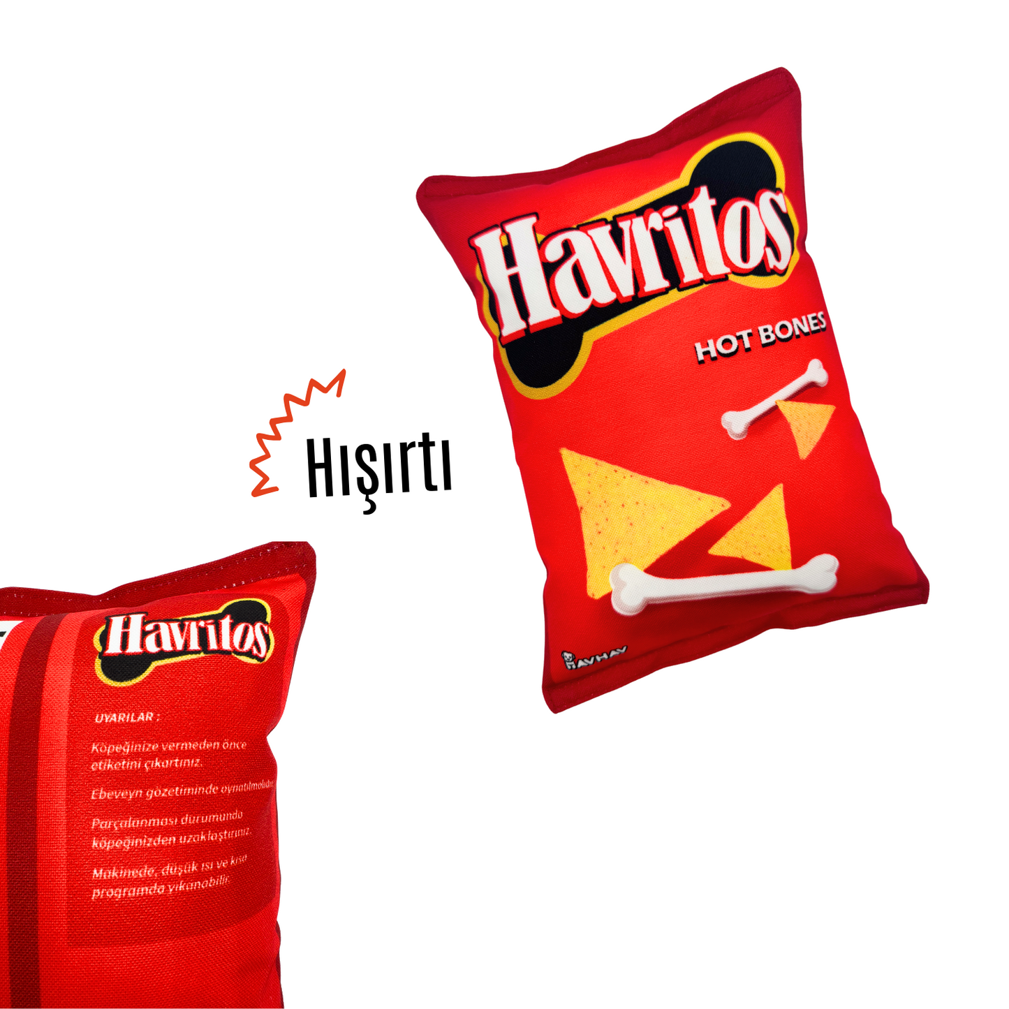 Havritos Peluş Cips Hışırtı Sesli Köpek Oyuncağı