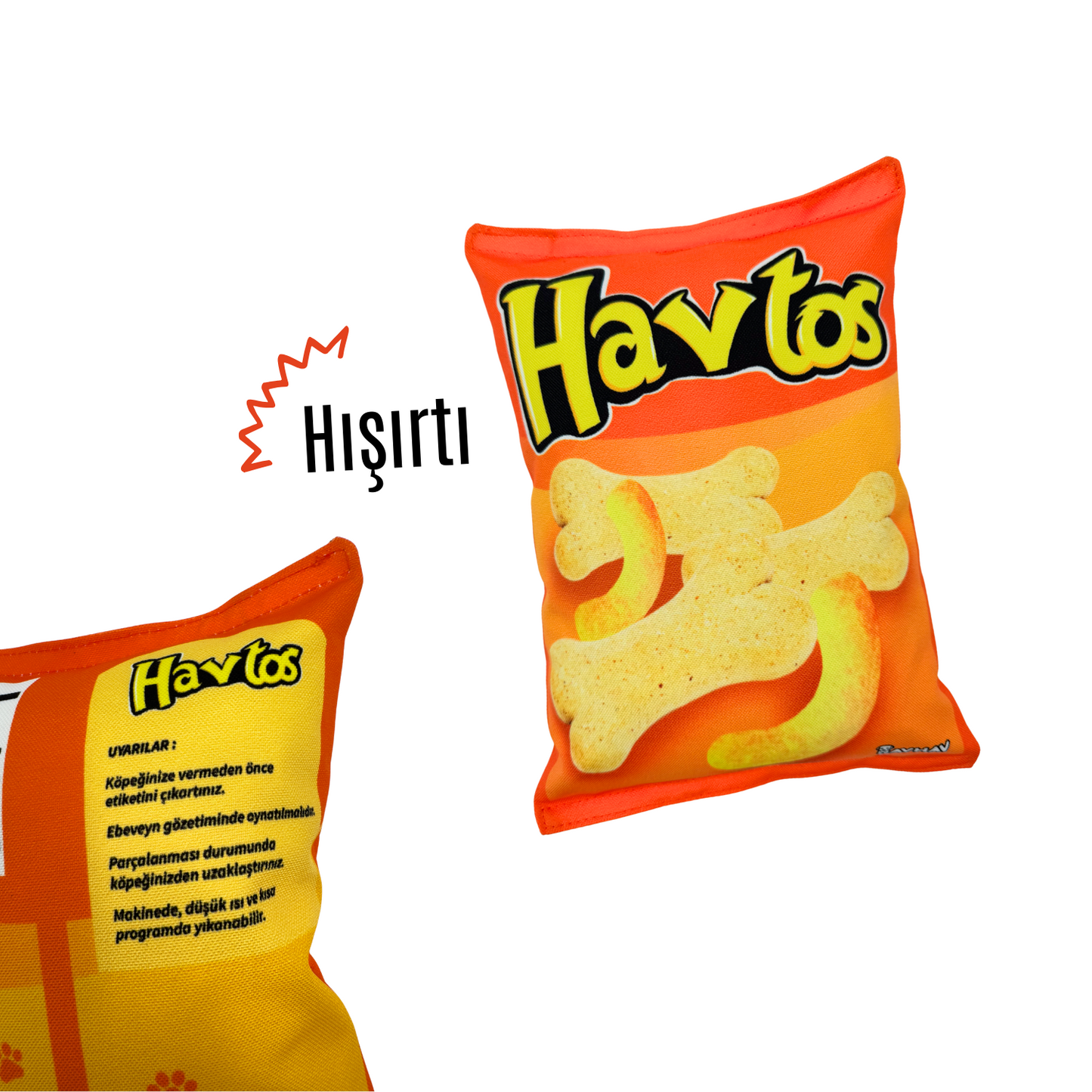 Havtos Peluş Cips Hışırtı Sesli Köpek Oyuncağı