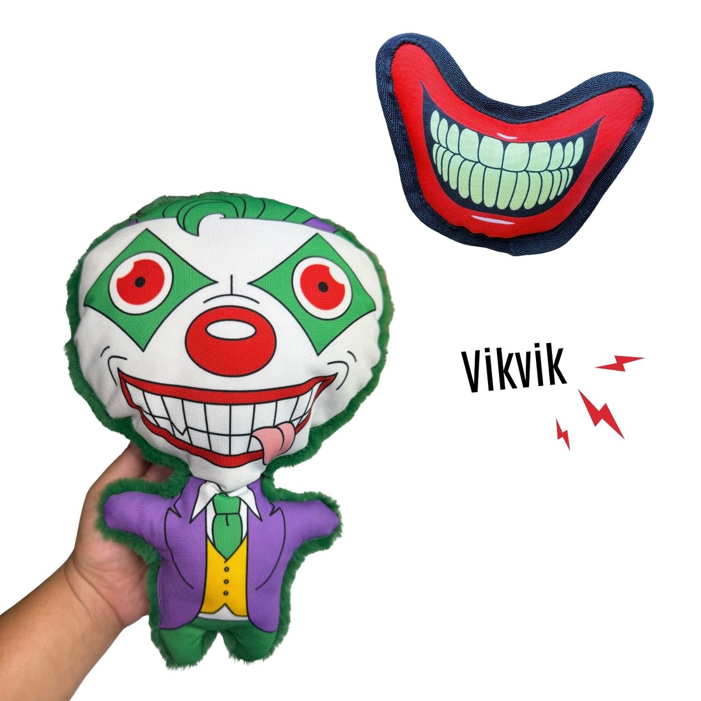 Cadılar Bayramı Temalı Köpek Oyuncak Seti Sesli Peluş Joker Ve Isırılabilir Joker Ağız Köpek Oyuncakları