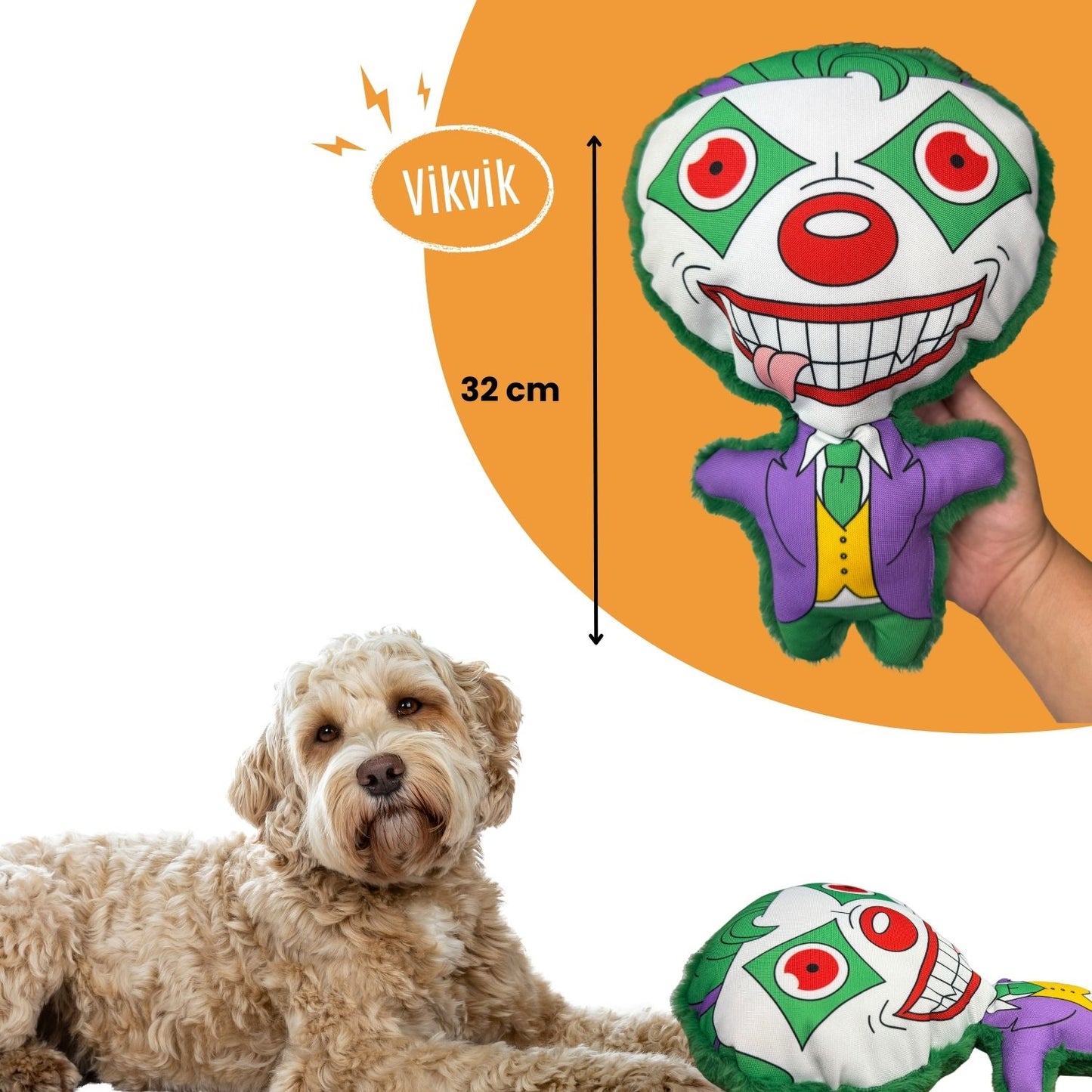 Cadılar Bayramı Temalı Köpek Oyuncak Seti Sesli Peluş Joker Ve Isırılabilir Joker Ağız Köpek Oyuncakları