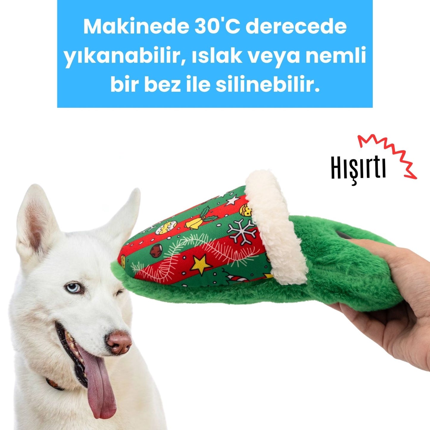Sesli Peluş Terlik Köpek Oyuncağı | Mama Saklamalı Zeka Geliştirici Oyuncak