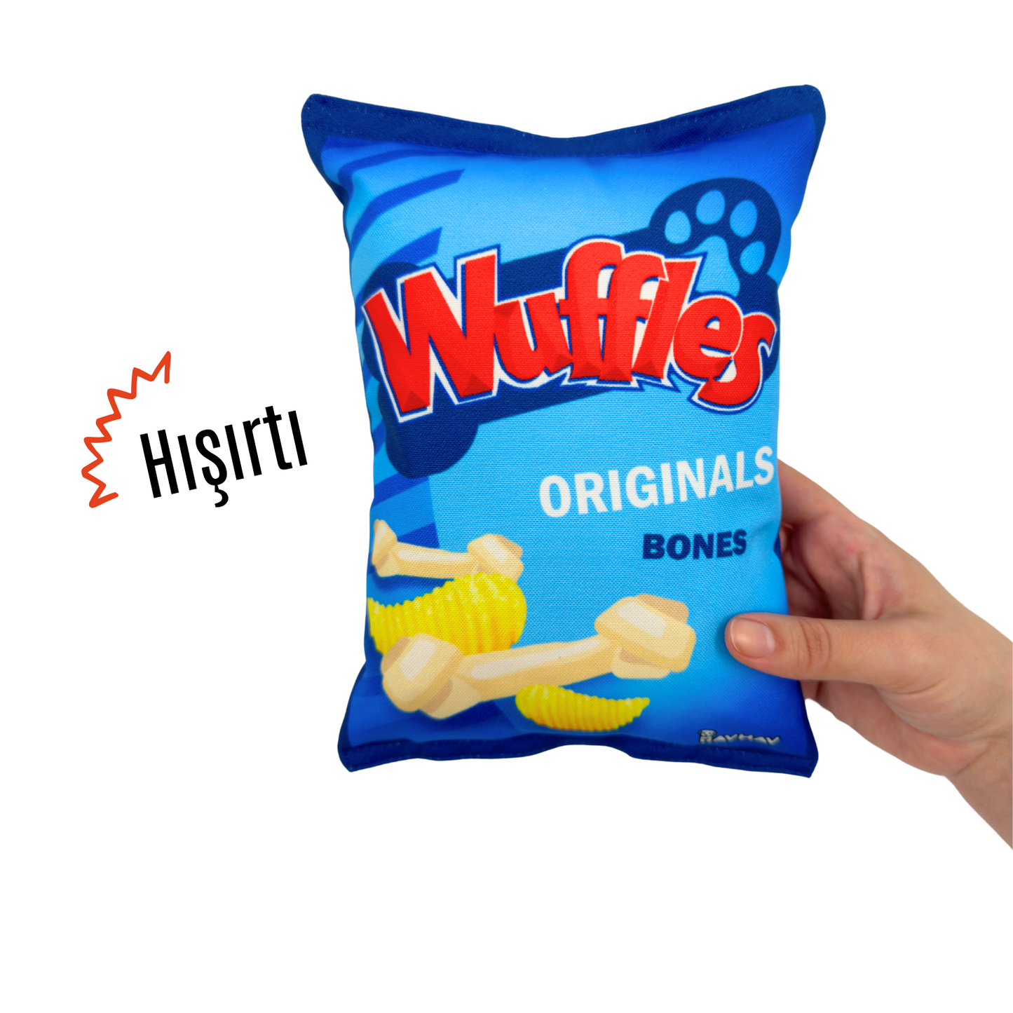 Wuffles Peluş Cips Hışırtı Sesli Köpek Oyuncağı