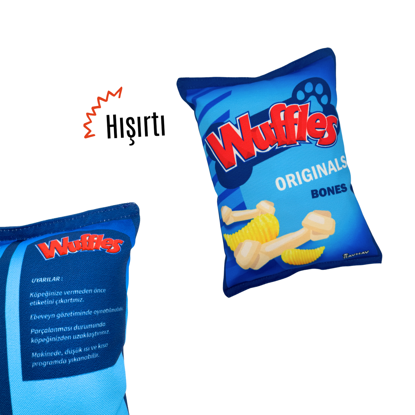 Wuffles Peluş Cips Hışırtı Sesli Köpek Oyuncağı
