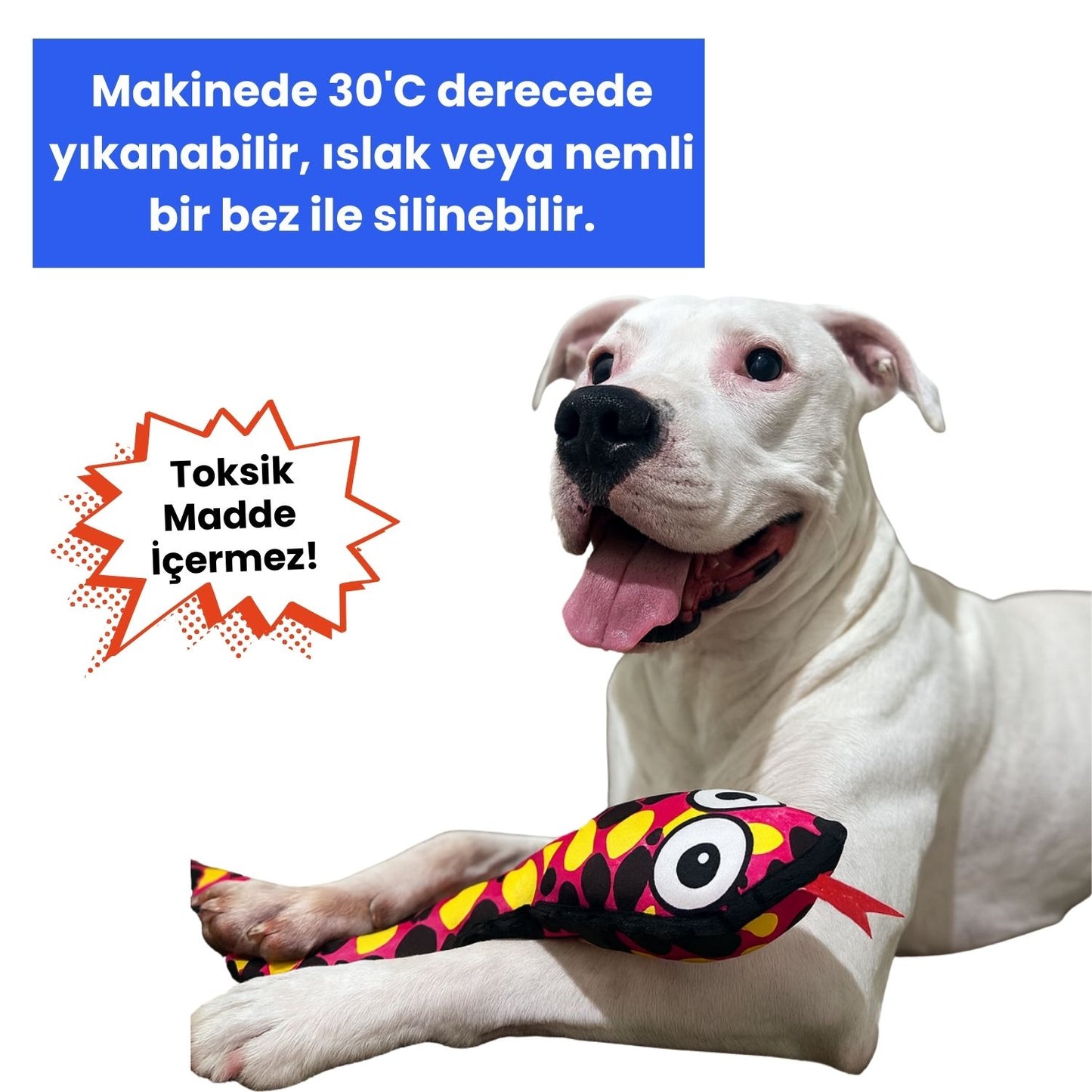 Peluş Yılan Köpek Oyuncağı | VikVik Sesli Köpek Oyun Arkadaşı