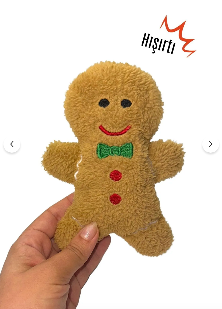 Miyav Yılbaşı Temalı Kedi Oyuncak Seti Kedi Evi, Hışırtılı Kurabiye, Ponponlu Terlik ve Çıngıraklı Baston Şeker