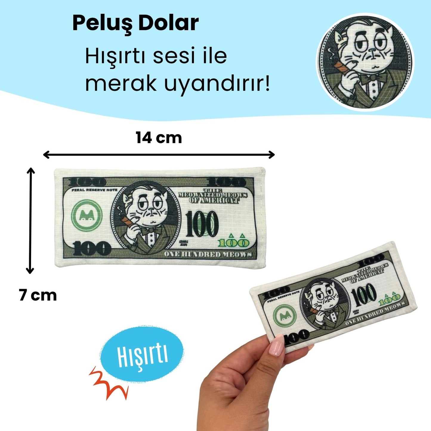 Mafyatik Miyavlar 4’lü Kedi Oyuncak Seti – Araba, Puro, Dolar, Para Çuvalı