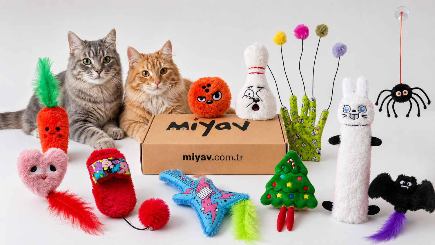 Miyav Temalı Kedi Oyuncak Setleri