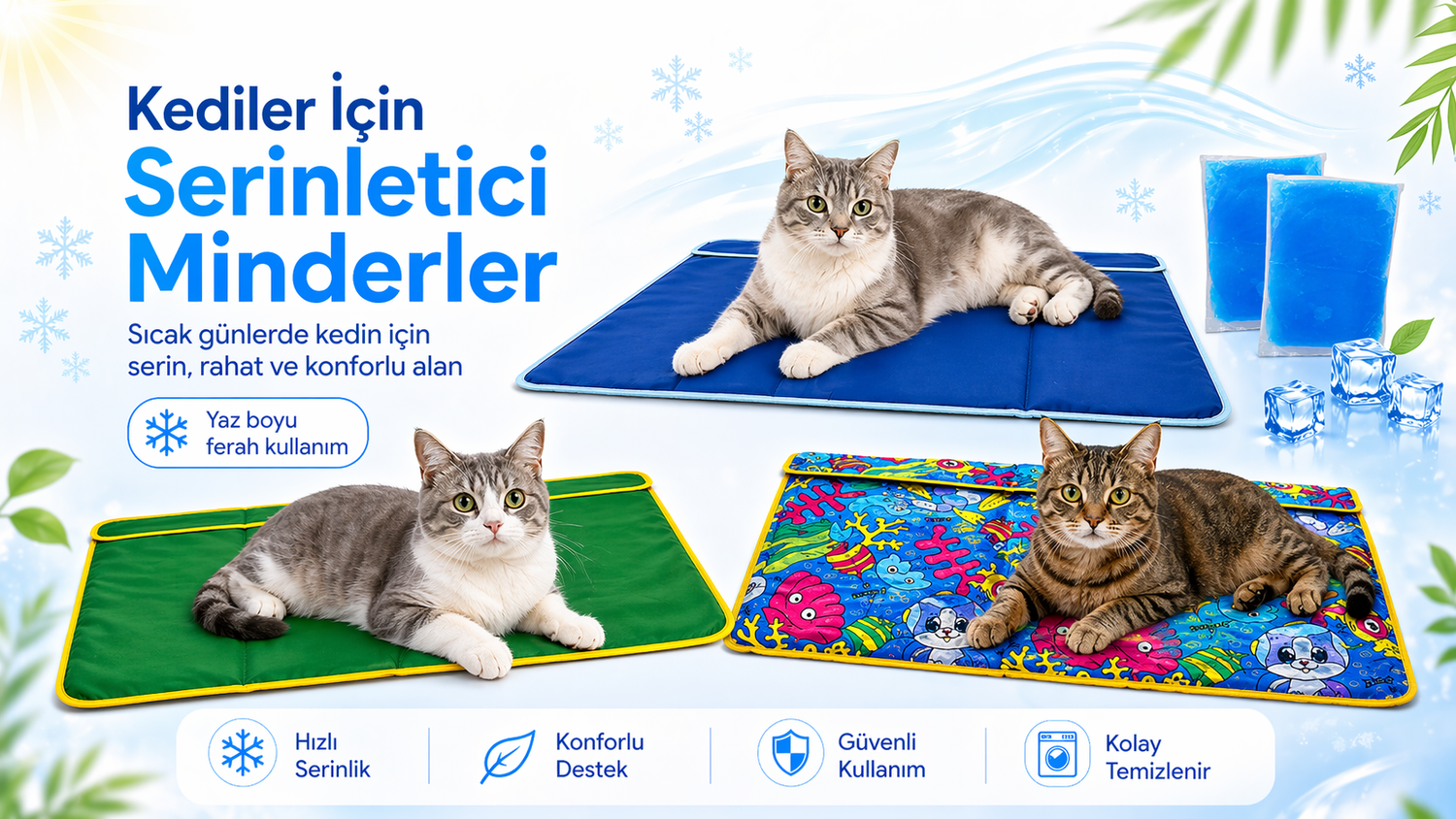 Miyav Kedi Serinletici Minderi