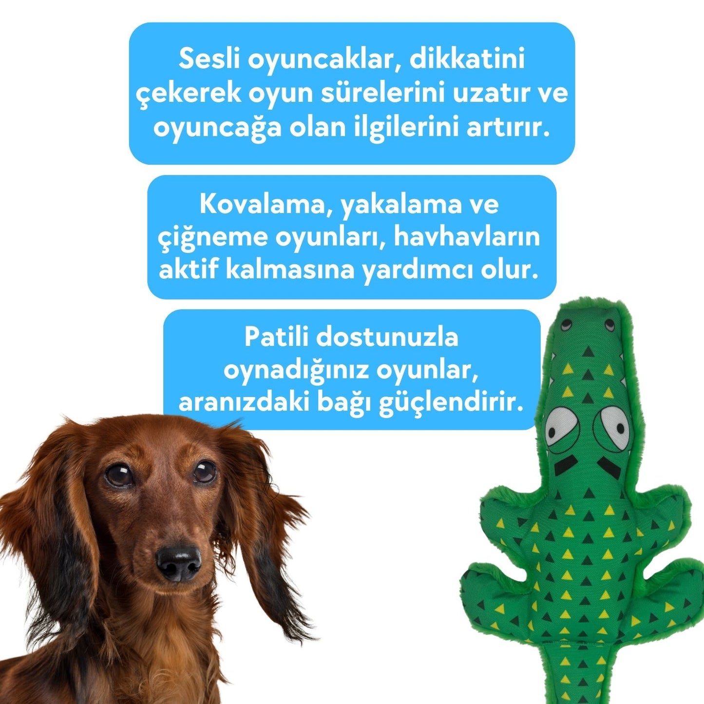 Peluş Timsah Köpek Oyuncağı Hışırtı Sesli Köpek Aktivite Oyuncağı