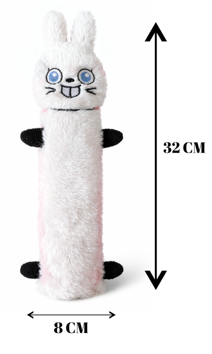 Miyav Easter 2’li Kedi Oyuncak Seti – Ponponlu Hışırtılı Peluş Tavşan ve Catnipli Tüylü Havuç