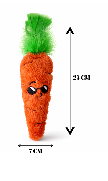 Miyav Easter 2’li Kedi Oyuncak Seti – Ponponlu Hışırtılı Peluş Tavşan ve Catnipli Tüylü Havuç