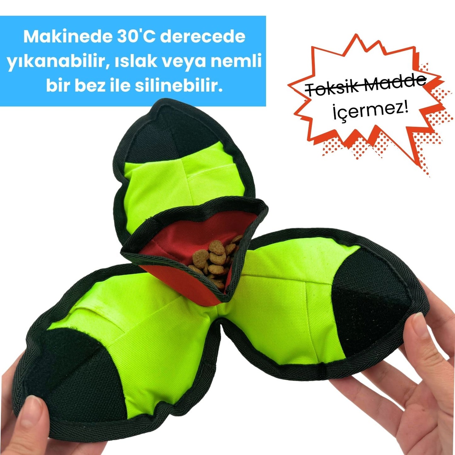 Timsah Desenli Lotus Köpek Mama Saklamalı Zeka Oyuncağı