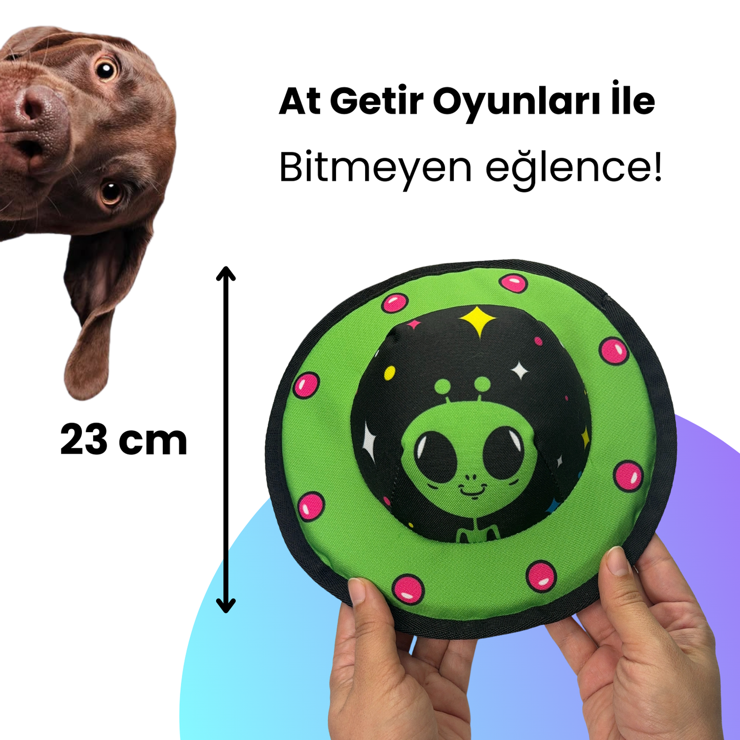 Havhav Uzaylı Dostum Köpek Oyuncak Seti Vikvik Sesli Uzaylı ve Peluş Ufo Köpek Oyuncakları