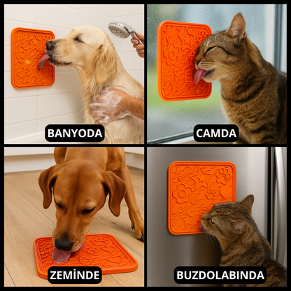 O'yalama Matı Köpek Ve Kedi İçin Yalama Matı Vakumlu Lickmat