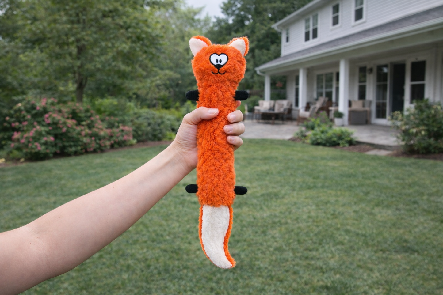 Foxy Hışırtılı Peluş Köpek Oyuncağı - Tilki Figürlü Köpek Oyuncağı
