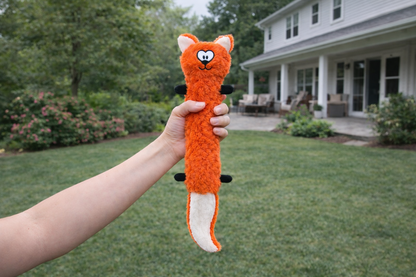 Foxy Hışırtılı Peluş Köpek Oyuncağı - Tilki Figürlü Köpek Oyuncağı