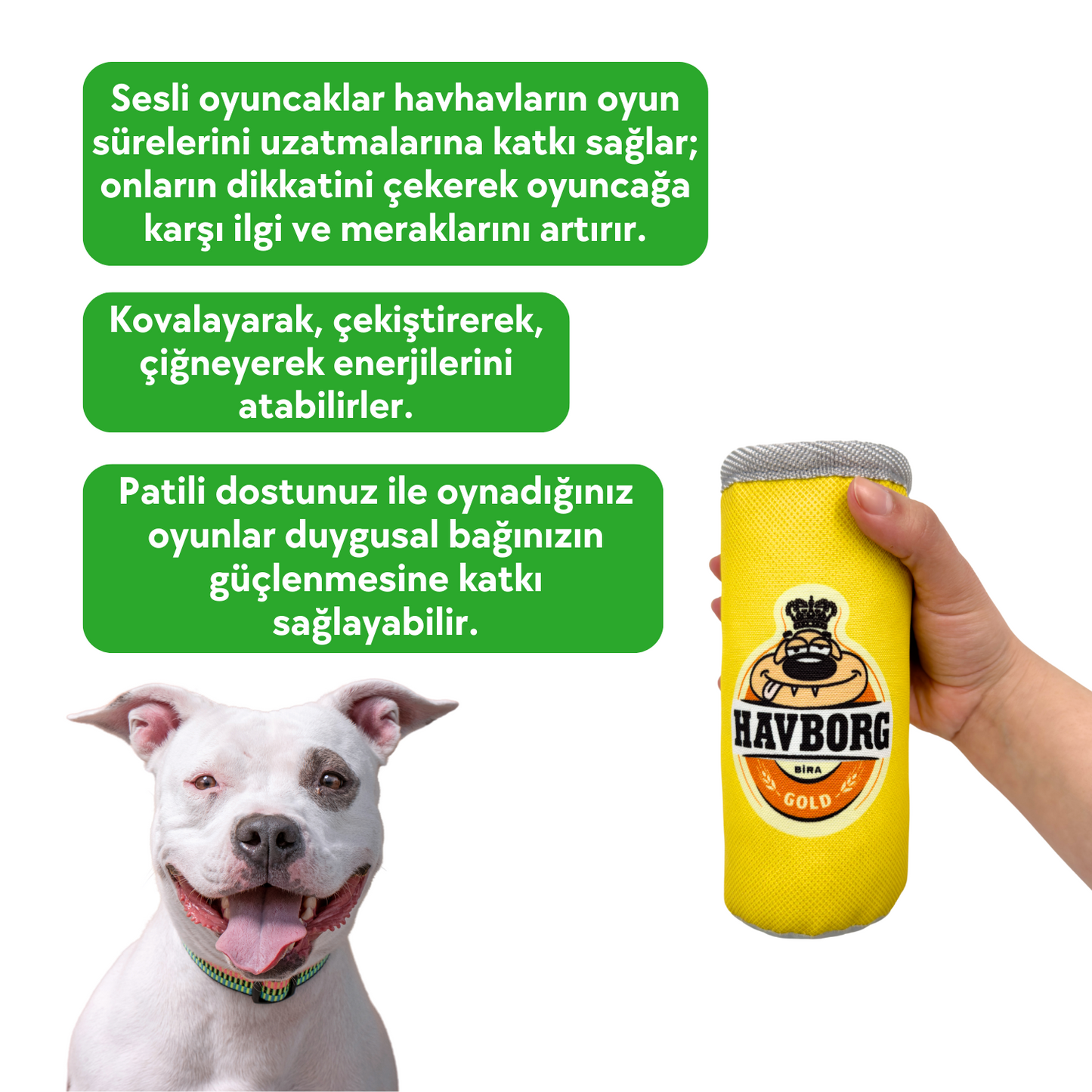 Havborg Kutu İçecek Sesli Peluş Köpek Oyuncağı