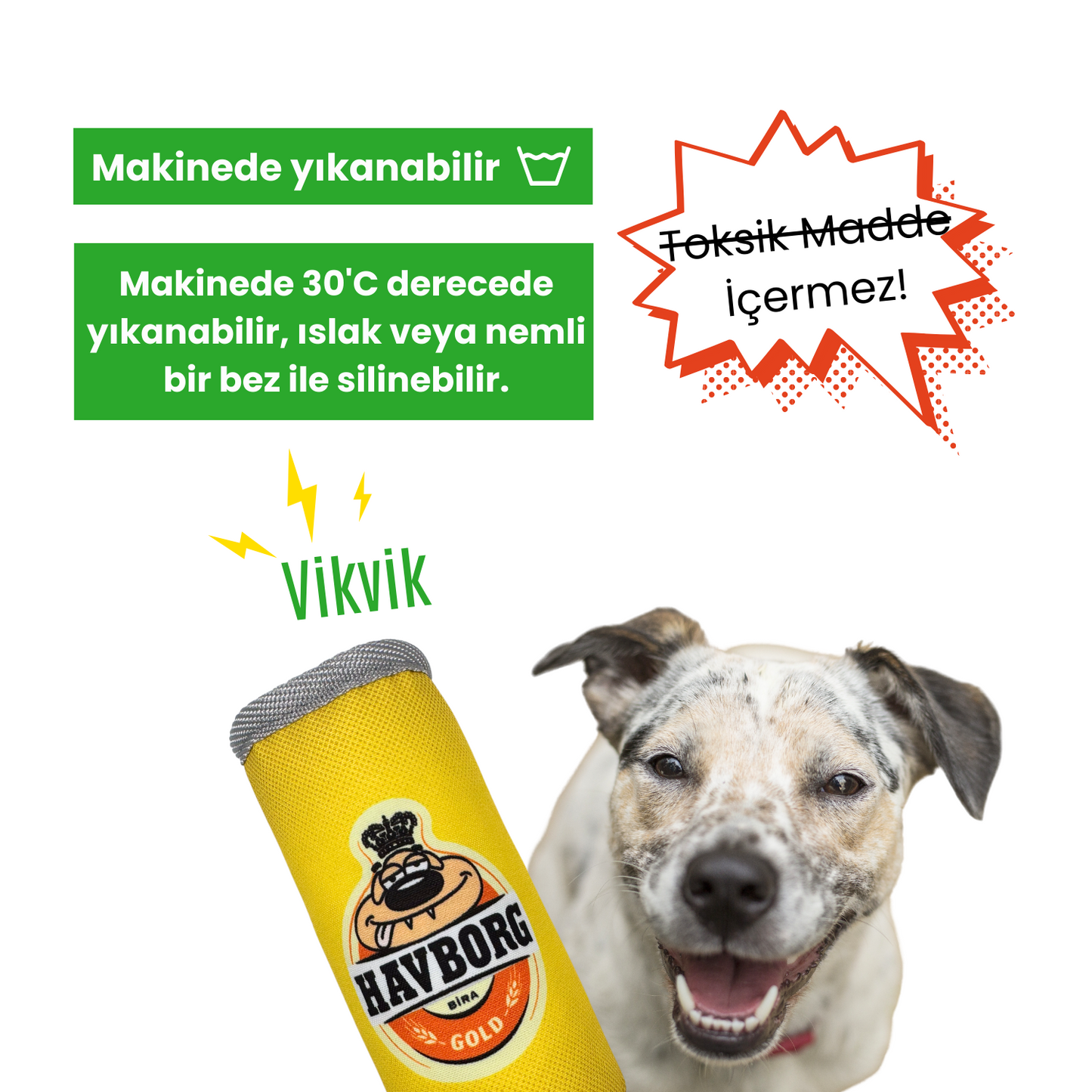 Havborg Kutu İçecek Sesli Peluş Köpek Oyuncağı