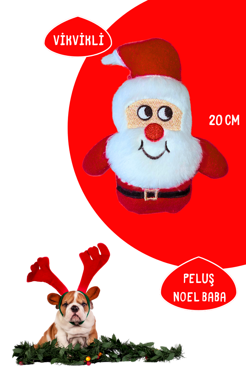 Yılbaşı 3’lü Köpek Oyuncak Seti – Peluş & Çekiştirme Noel Oyuncakları