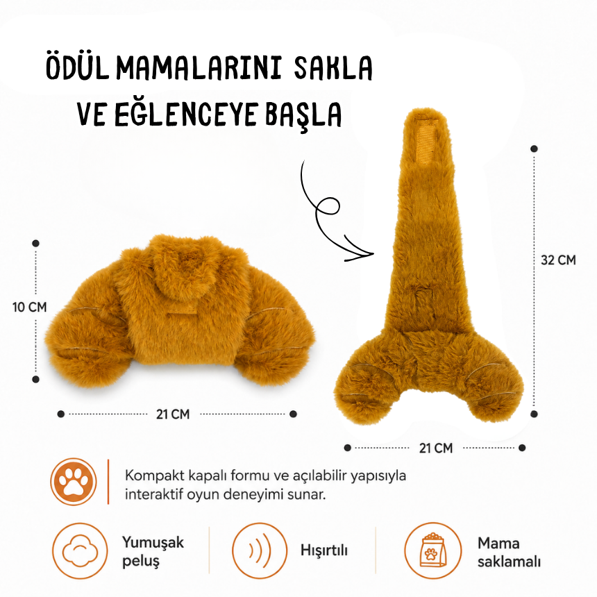Havhav Kruvasan Mama Saklamalı Hışırtılı Ve Cool Lime İçecek Peluş Köpek Oyuncağı Seti