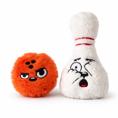 Miyav Bowling Seti Kedi Oyuncağı – Hışırtılı Peluş Labut ve Yumuşak Bowling Topu