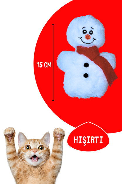 Yılbaşı 3’lü Kedi Oyuncak Seti – Noel Baba, Kardan Adam & Yılbaşı Ağacı Kedi Oyuncakları