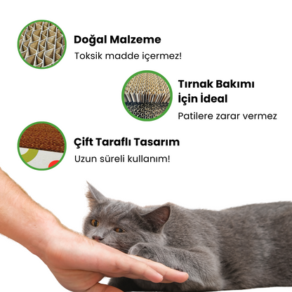 4 Adet Kedi Tırmalama Kartonu 30 cm