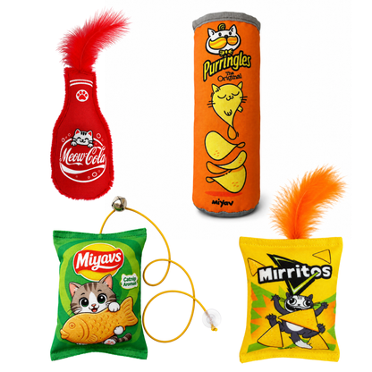 4'lü Kedi Oyuncak Seti PisiPisiesta Kedi Oyun Kutusu