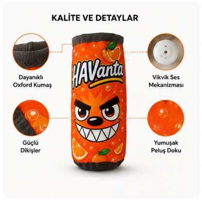 HAVanta Peluş Kutu İçecek Köpek Oyuncağı | Vikvik Sesli, At-Getir ve İnteraktif Oyun